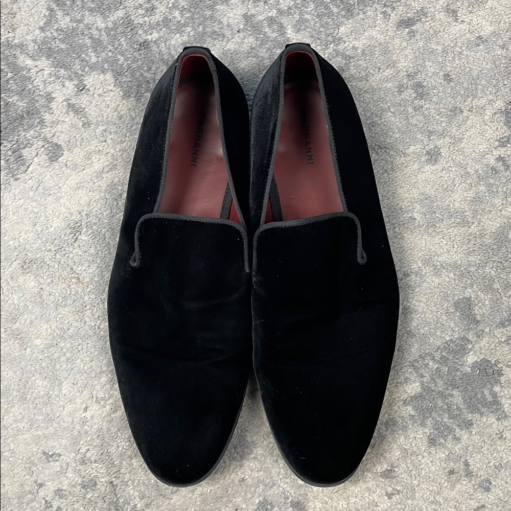 Magnanni Jareth Velvet Loafers Black Classic Smoking Sz 12 - Picture 3 of 12